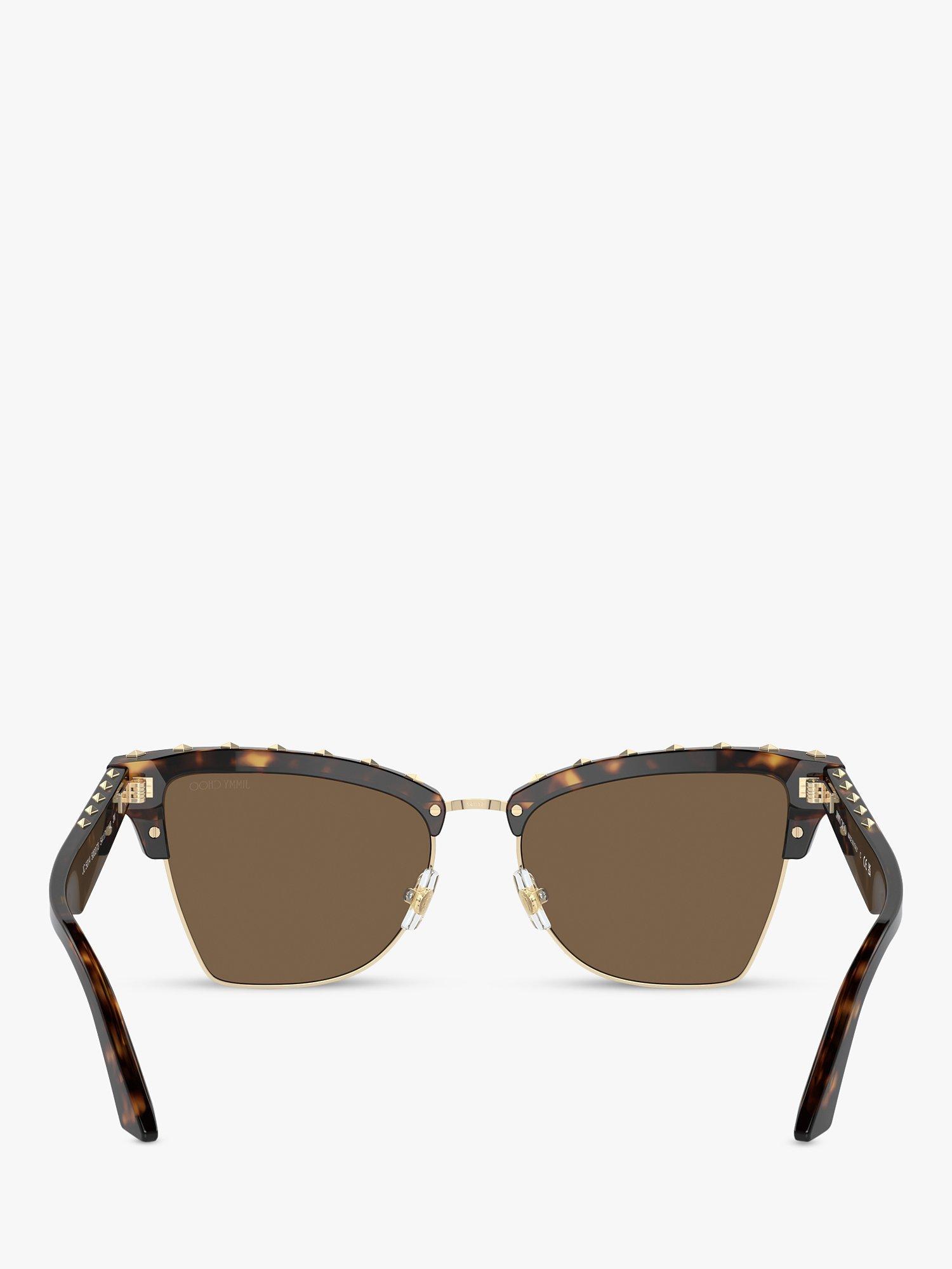 Product image 4 of 5, which shows Jimmy Choo JC5014 Women's Cat's Eye Sunglasses, Havana/Brown