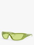 Ray-Ban RB4431 Unisex Xan Wrap Sunglasses, Apple Green