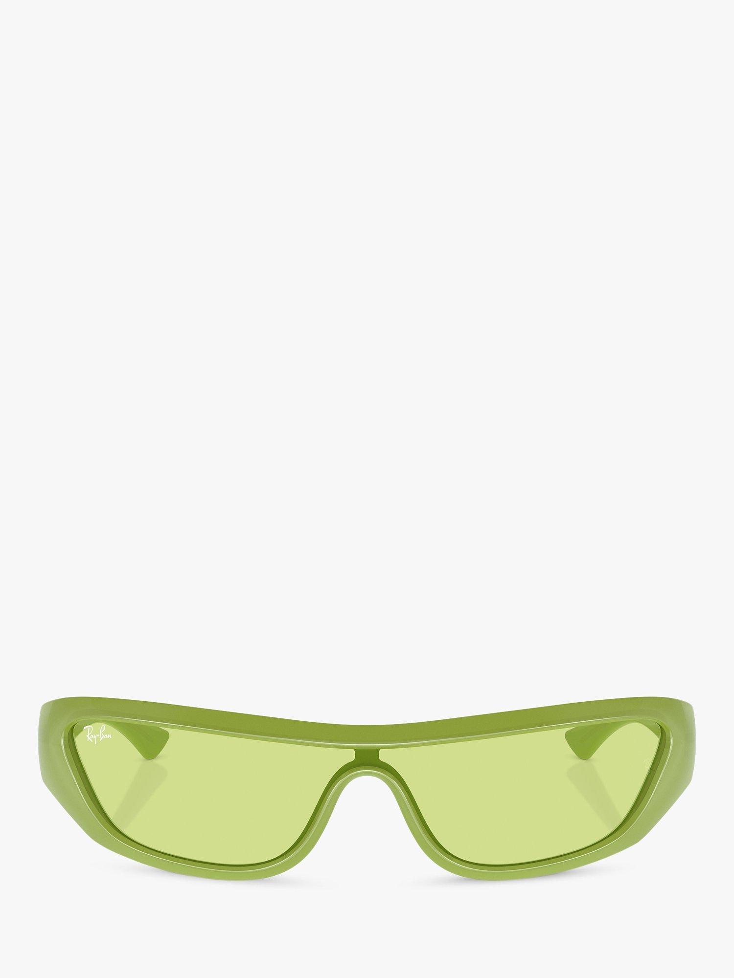 Product image 2 of 6, which shows Ray-Ban RB4431 Unisex Xan Wrap Sunglasses, Apple Green
