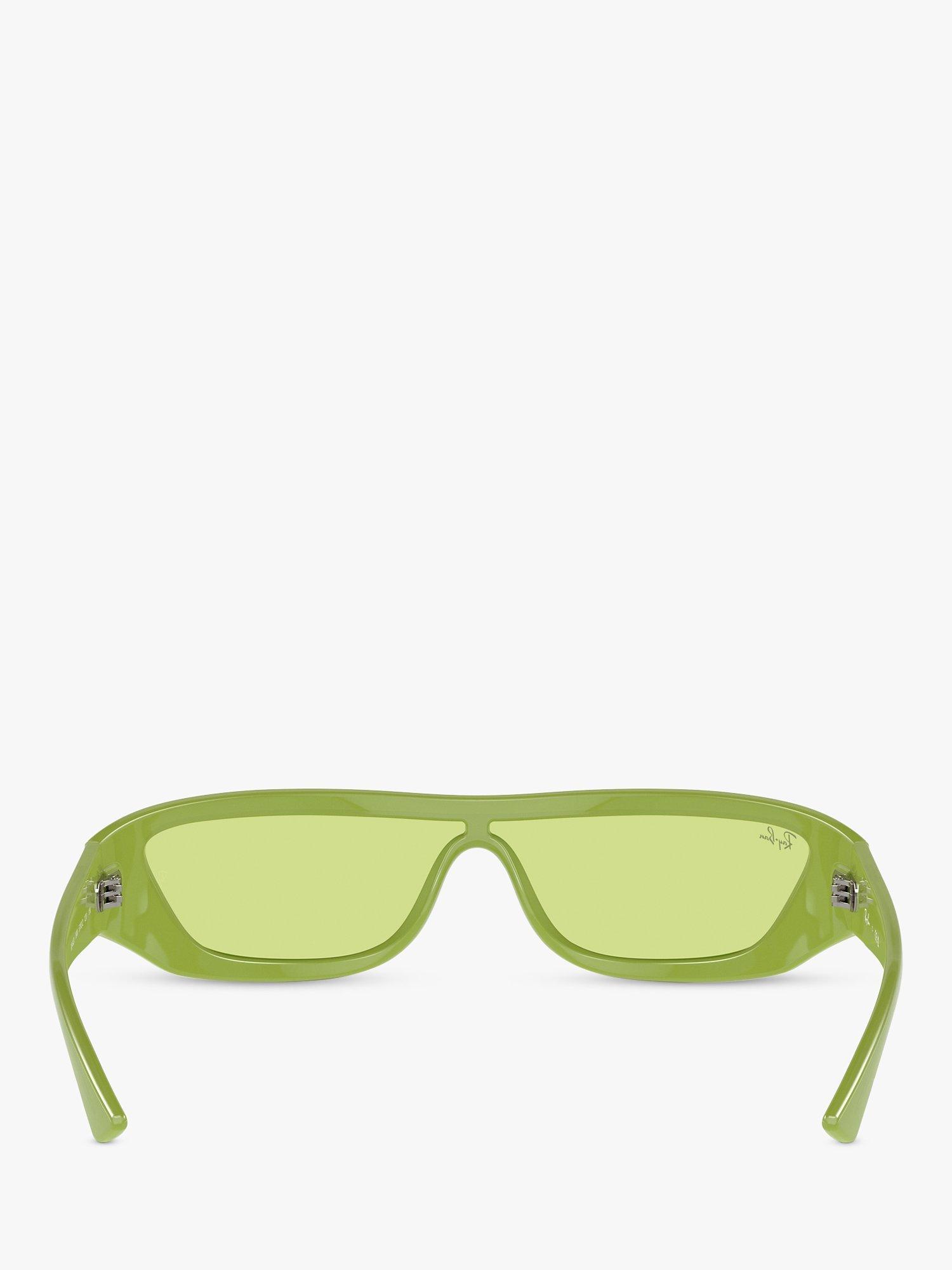 Product image 4 of 6, which shows Ray-Ban RB4431 Unisex Xan Wrap Sunglasses, Apple Green