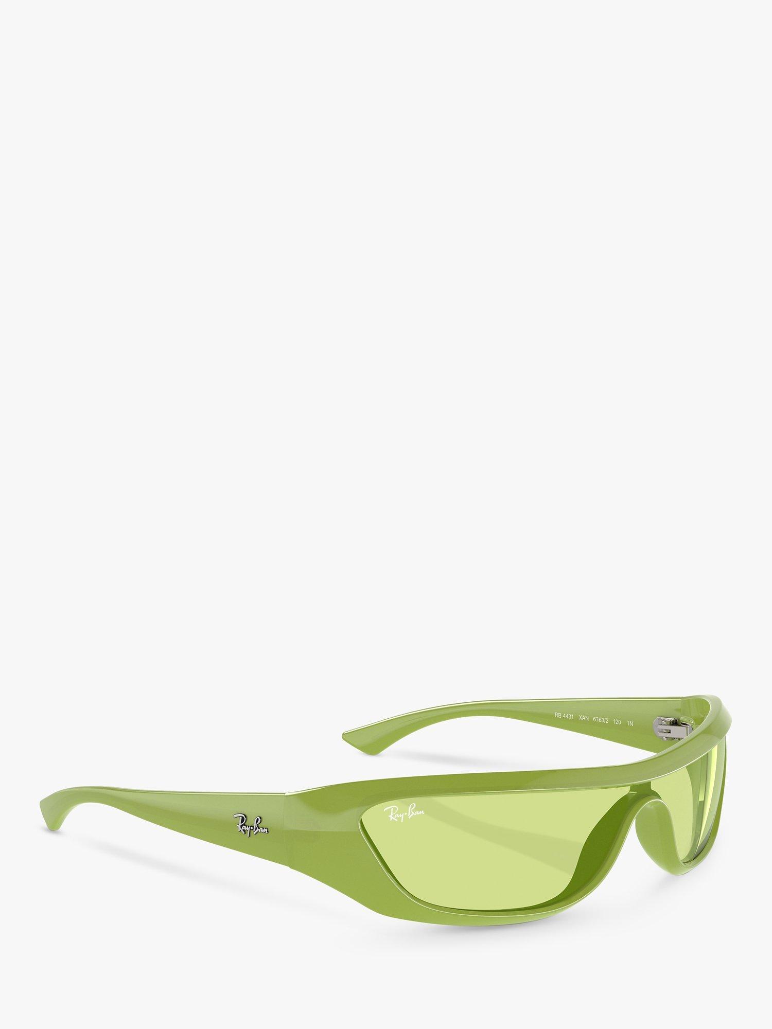 Product image 6 of 6, which shows Ray-Ban RB4431 Unisex Xan Wrap Sunglasses, Apple Green