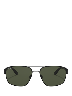 Ray-Ban RB3663 Men's Rectangular Sunglasses - view 2, Black/Green