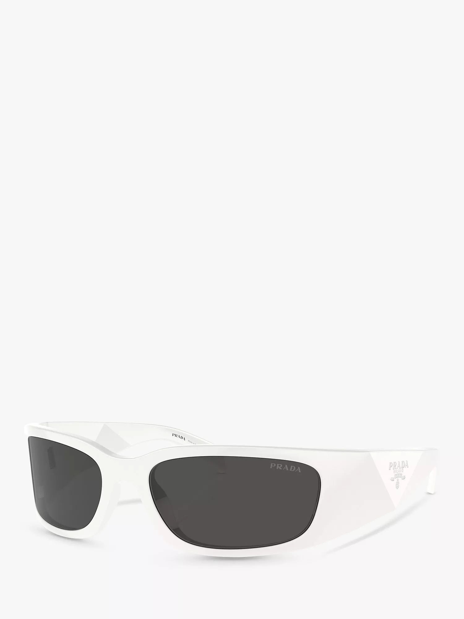 Prada PRA14S Women's Wrap Sunglasses, White