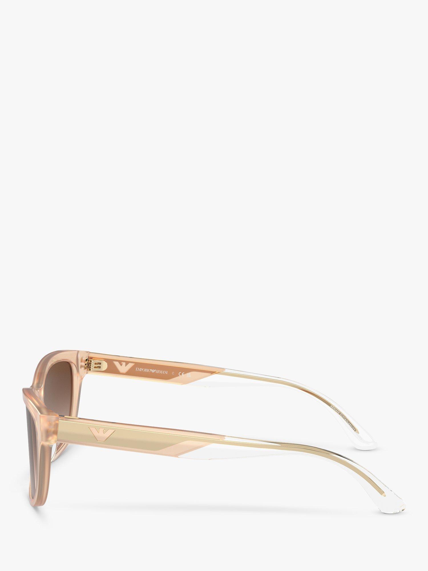 Product image 3 of 5, which shows Emporio Armani EA4227U Women's Square Sunglasses, Opaline Tundra/Brown Gradient
