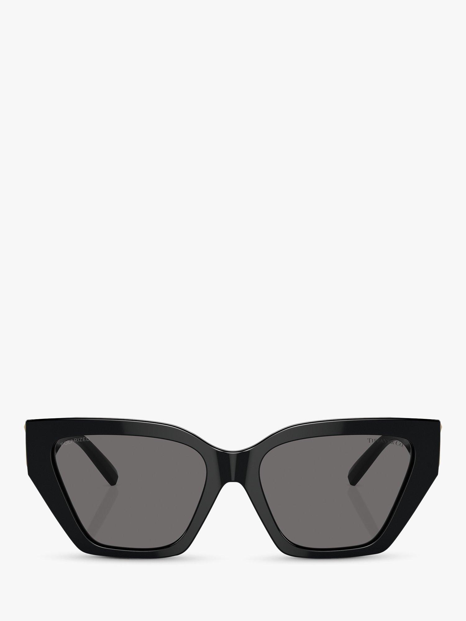 Product image 2 of 5, which shows Tiffany & Co TF4218 Women's Squared Cat Eye Sunglasses, Black