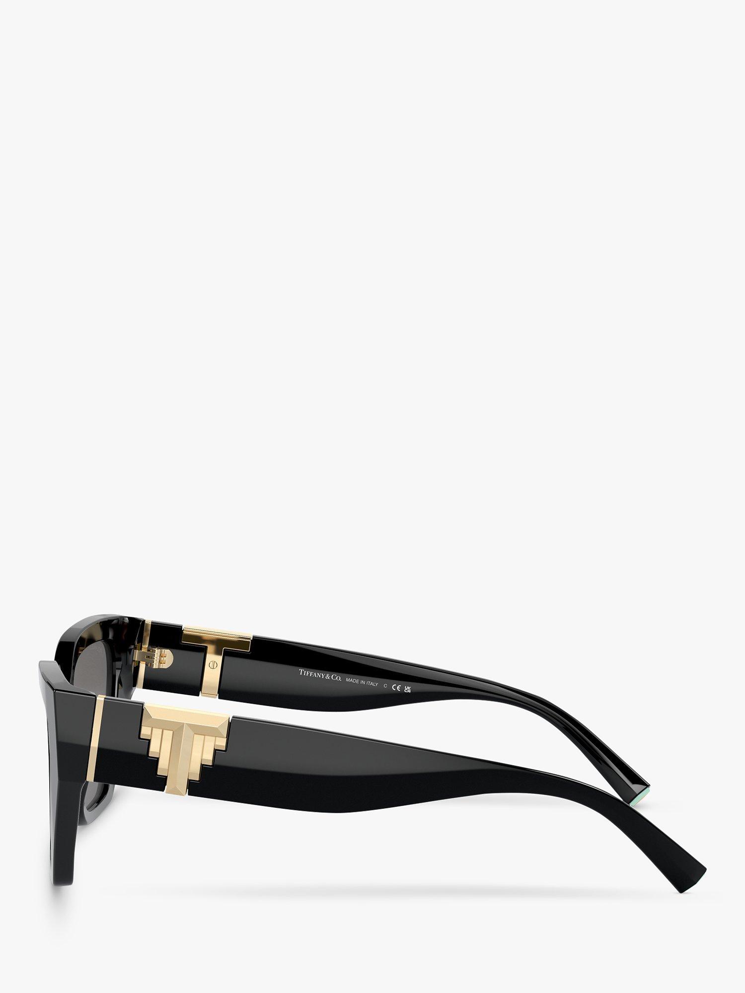 Product image 3 of 5, which shows Tiffany & Co TF4218 Women's Squared Cat Eye Sunglasses, Black