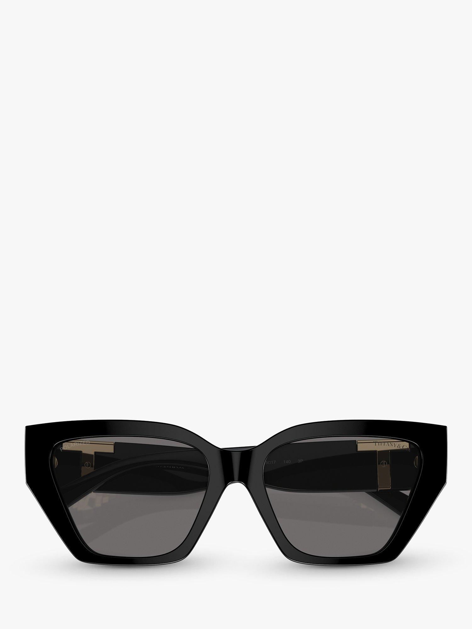 Product image 5 of 5, which shows Tiffany & Co TF4218 Women's Squared Cat Eye Sunglasses, Black
