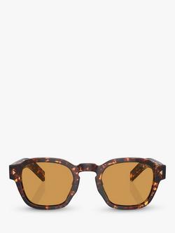 Prada PRA16S Men's Square Sunglasses, Magma Tortoise - view 2, Magma Tortoise