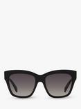 Celine CL40253I Women's Cat's Eye Sunglasses, Black/Grey Gradient