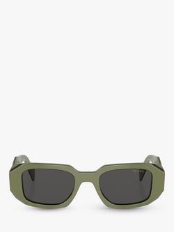 Prada PR 17WS Women's Rectangular Sunglasses - view 2, Sage/Black