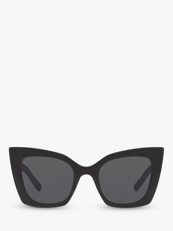 Yves Saint Laurent YS000413 Women's Cat's Eye Sunglasses, Black/Grey - view 2, Black/Grey
