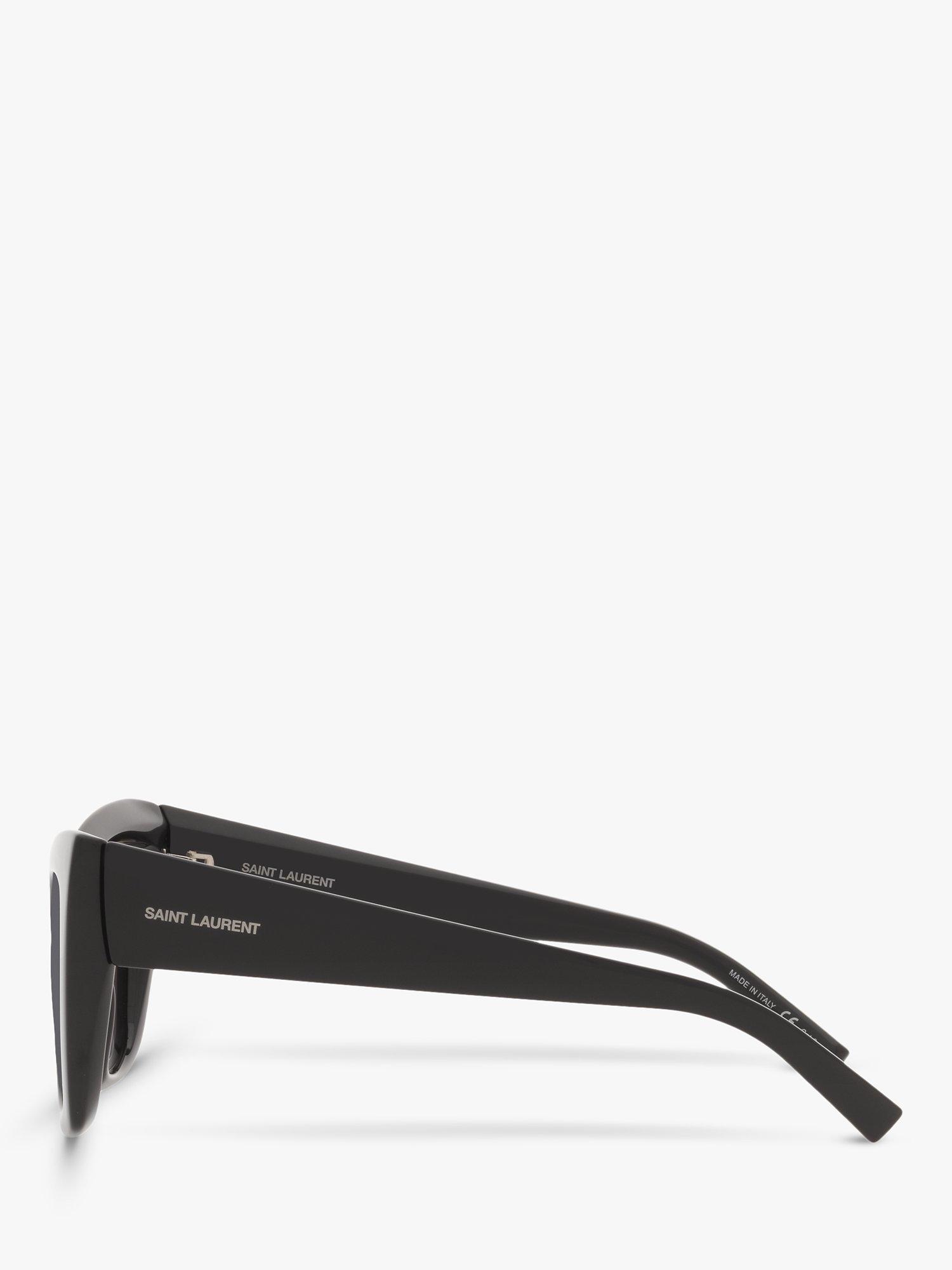 Product image 3 of 4, which shows Yves Saint Laurent YS000413 Women's Cat's Eye Sunglasses, Black/Grey