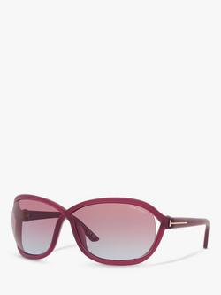 TOM FORD TR001753 Women's Wrap Sunglasses, Pink, Pink