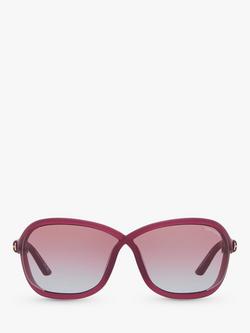 TOM FORD TR001753 Women's Wrap Sunglasses, Pink - view 2, Pink