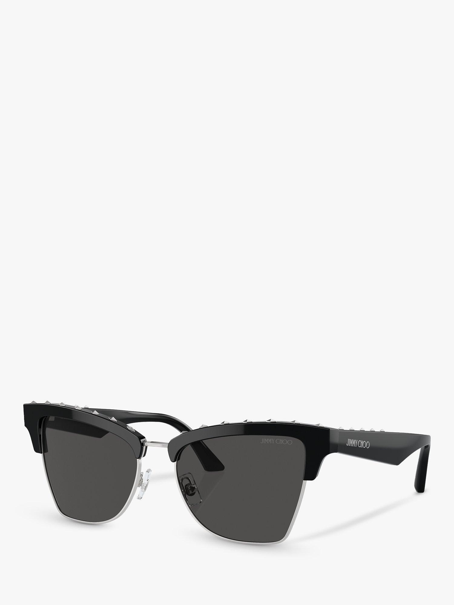 Product image 1 of 5, which shows Jimmy Choo JC5014 Women's Cat's Eye Sunglasses, Black/Grey
