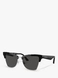 Jimmy Choo JC5014 Women's Cat's Eye Sunglasses, Black/Grey