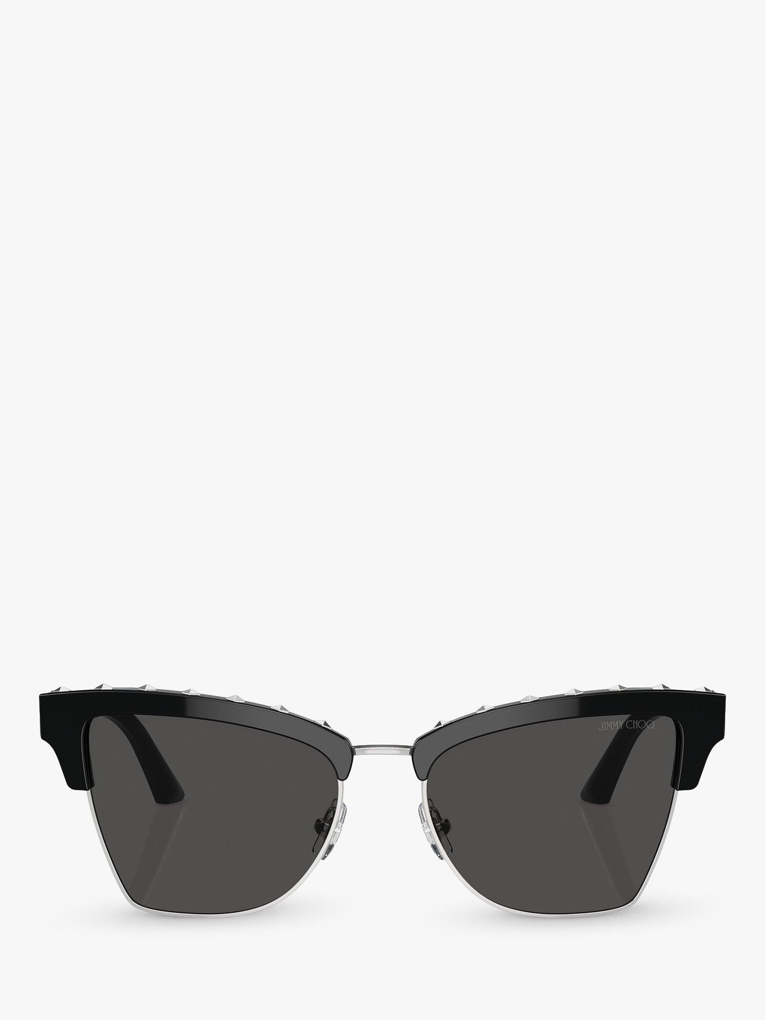 Product image 2 of 5, which shows Jimmy Choo JC5014 Women's Cat's Eye Sunglasses, Black/Grey