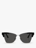 Jimmy Choo JC5014 Women's Cat's Eye Sunglasses, Black/Grey