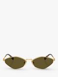 Miu Miu MU 56ZS Women's Irregular Sunglasses, Gold