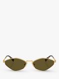 Miu Miu MU 56ZS Women's Irregular Sunglasses, Gold