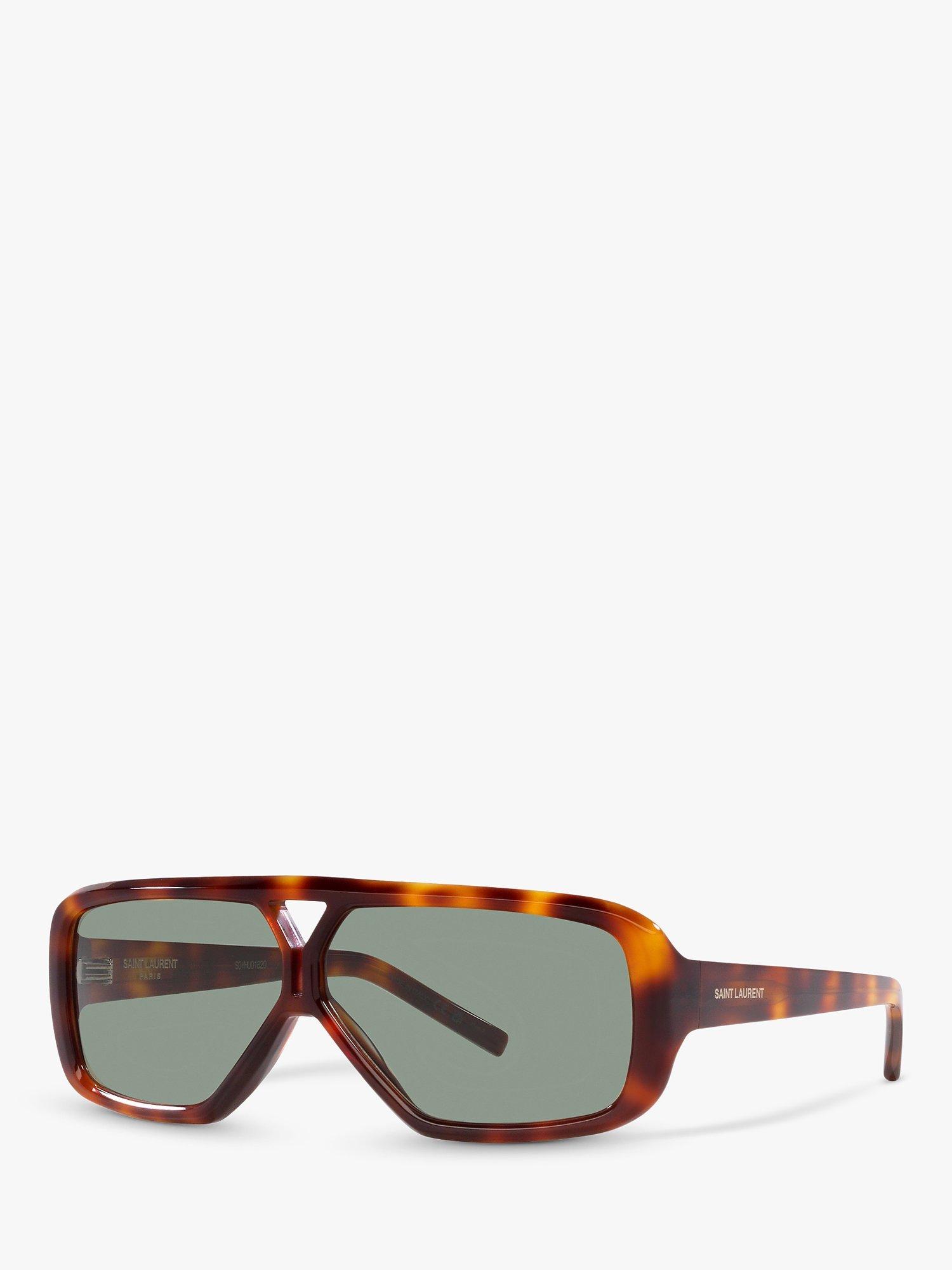 Product image 1 of 4, which shows Yves Saint Laurent YS000434 Women's Wrap Sunglasses, Havana/Green