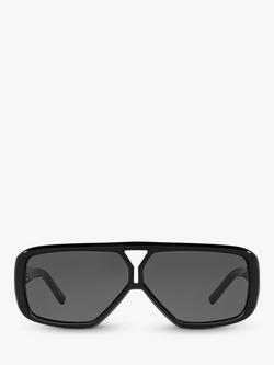 Yves Saint Laurent YS000434 Women's Rectangular Sunglasses, Black - view 2, Black