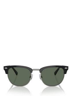 Polo Ralph Lauren PH4217 Men's Oval Sunglasses - view 2, Shiny Black/Grey