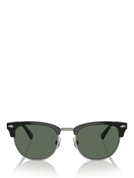 Polo Ralph Lauren PH4217 Men's Oval Sunglasses - view 2, Shiny Black/Grey