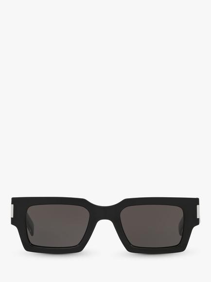 Yves Saint Laurent YS000468 Unisex Square Sunglasses, Black/Grey - view 2, Black/Grey