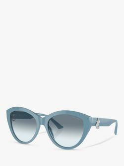 Jimmy Choo JC5007 Women's Cat's Eye Sunglasses, Blue, Blue
