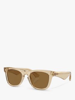 Burberry BE4426 Men's D-Frame Sunglasses, Clear Beige/Brown, Beige