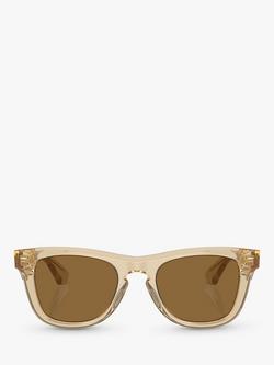 Burberry BE4426 Men's D-Frame Sunglasses, Clear Beige/Brown - view 2, Beige