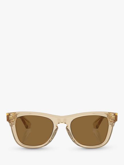 Burberry BE4426 Men's D-Frame Sunglasses, Clear Beige/Brown - view 2, Beige