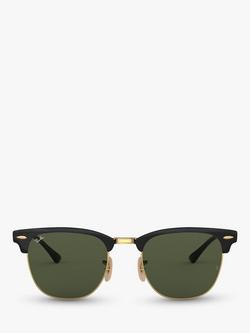 Ray-Ban RB3716 Women's Rectangular Sunglasses, Black/Gold - view 2, Black/Gold