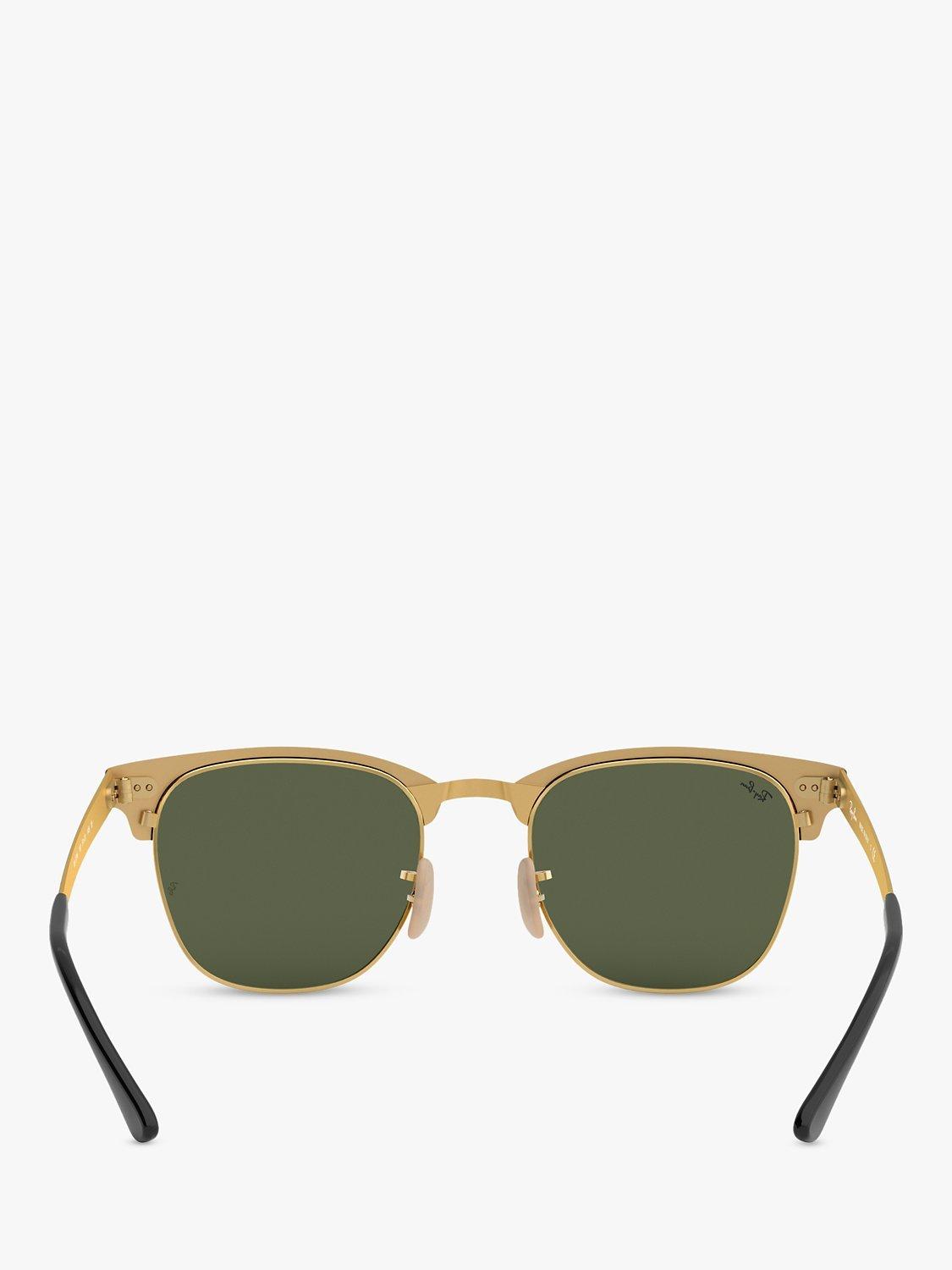Product image 5 of 5, which shows Ray-Ban RB3716 Women's Rectangular Sunglasses, Black/Gold