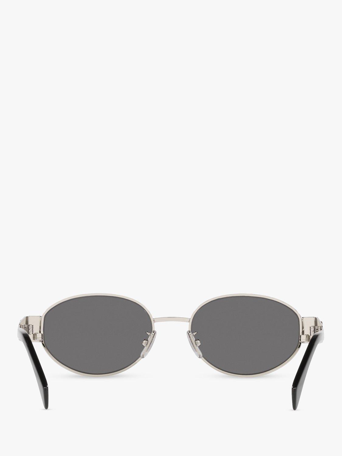 Product image 4 of 4, which shows Celine CL40235U Women's Oval Sunglasses, Silver/Grey