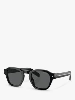 Prada PR A16S Men's Phantos Sunglasses, Black/Grey, Black/Grey