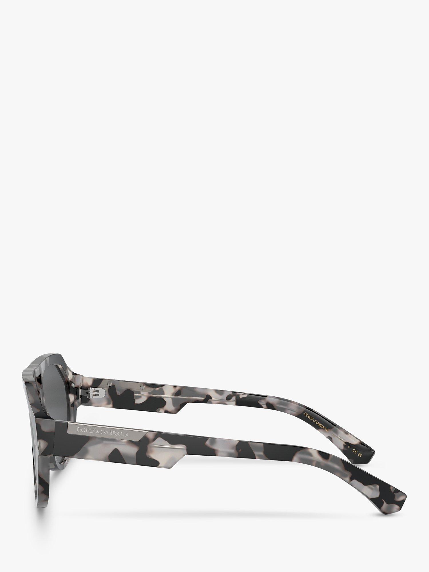 Product image 3 of 5, which shows Dolce & Gabbana DG4466 Unisex Aviator Sunglasses, Havana Grey