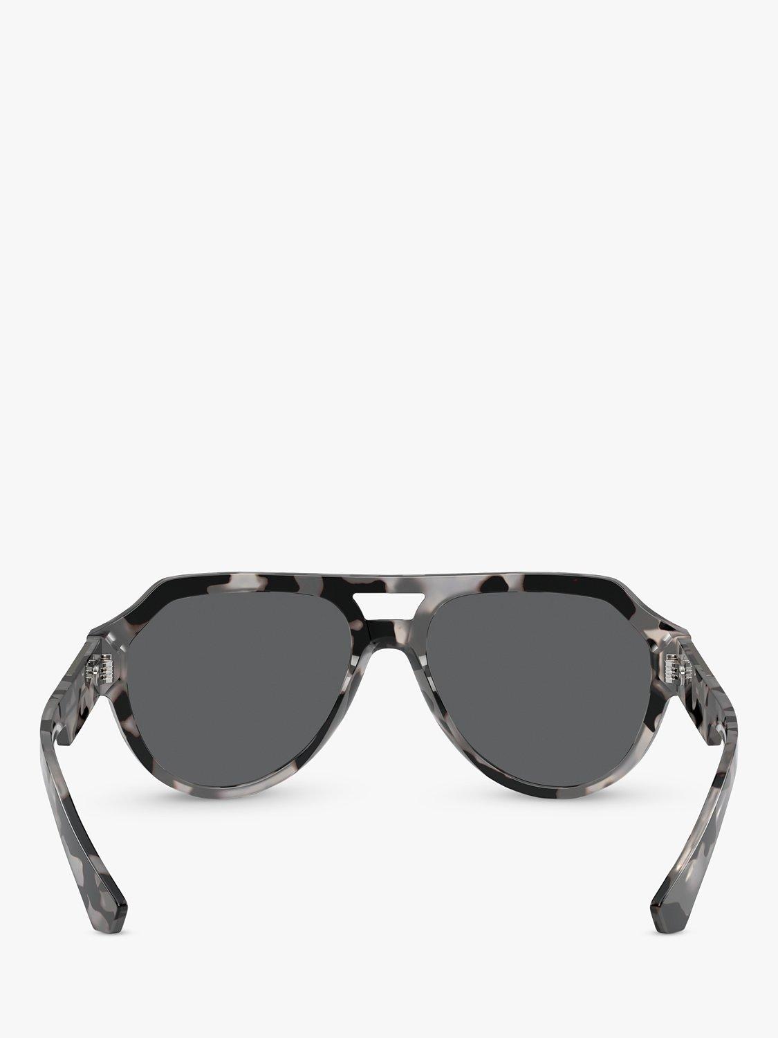 Product image 4 of 5, which shows Dolce & Gabbana DG4466 Unisex Aviator Sunglasses, Havana Grey