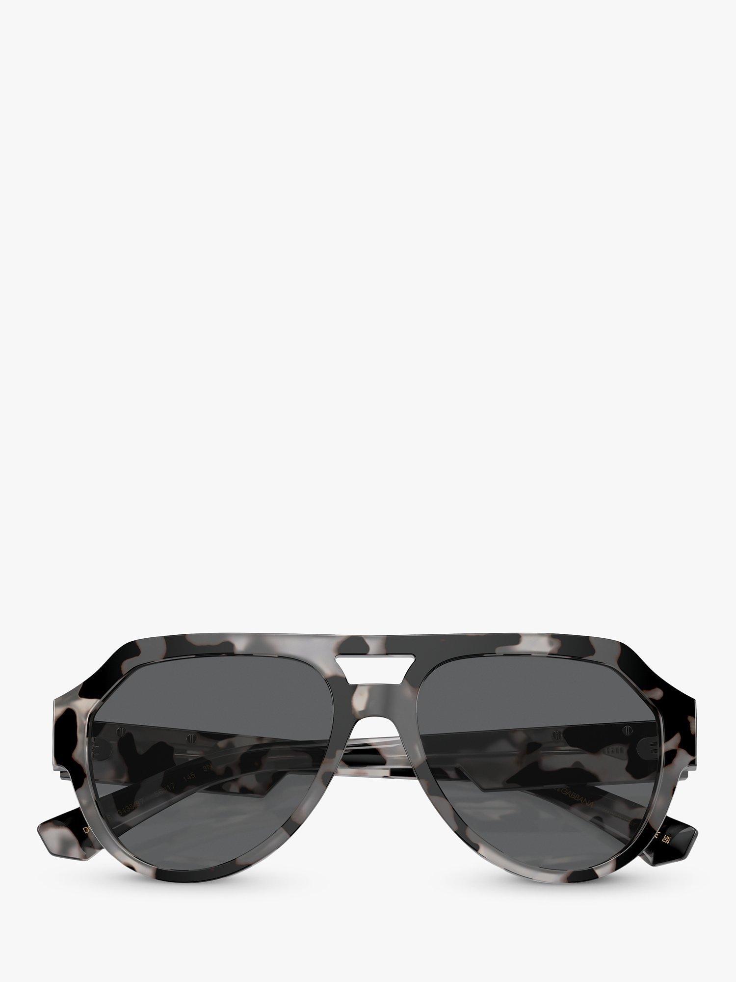Product image 5 of 5, which shows Dolce & Gabbana DG4466 Unisex Aviator Sunglasses, Havana Grey