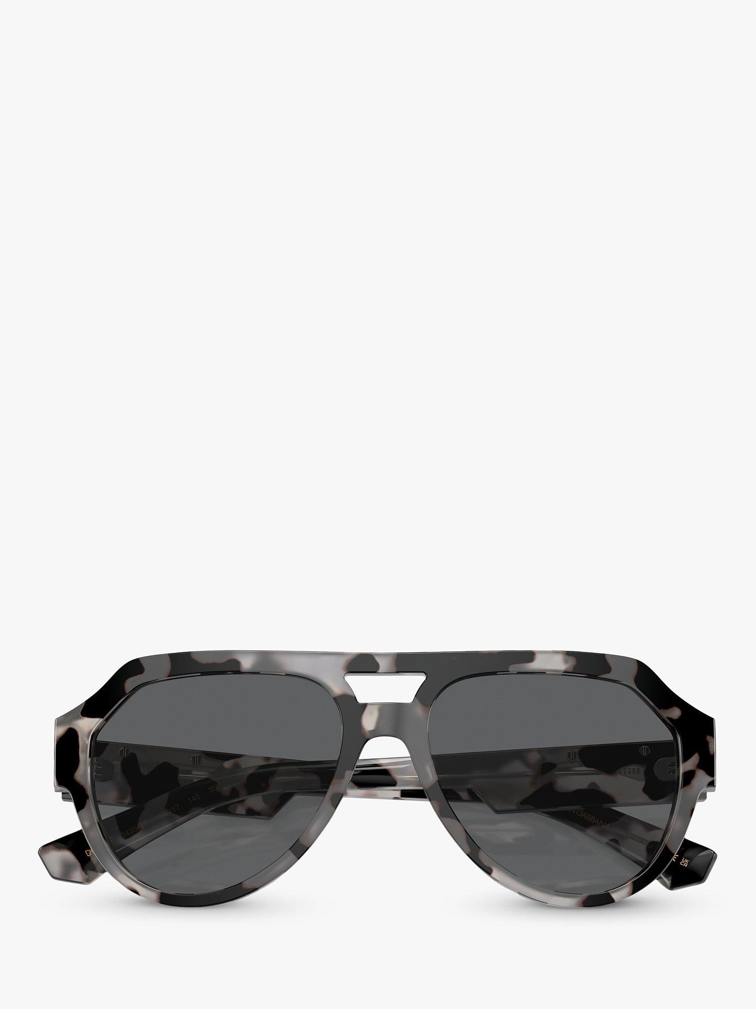 Dolce & Gabbana DG4466 Unisex Aviator Sunglasses, Havana Grey