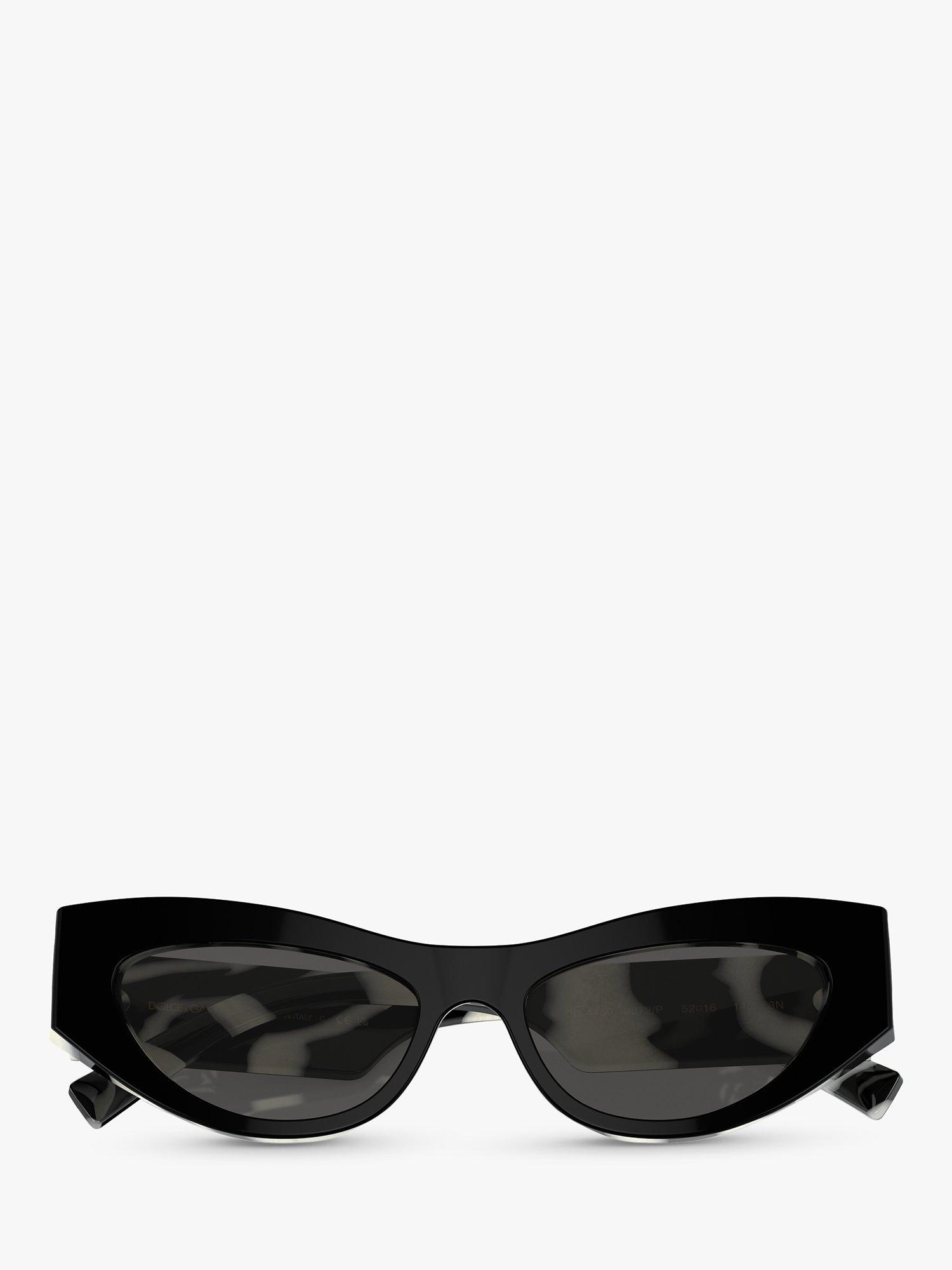 Product image 5 of 5, which shows Dolce & Gabbana DG4450 Women's Cat's Eye Sunglasses, Black On Zebra/Grey