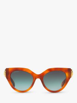 Gucci GG1408S Women's Cat's Eye Sunglasses, Tortoise/Blue Gradient - view 2, Tortoise/Blue Gradient