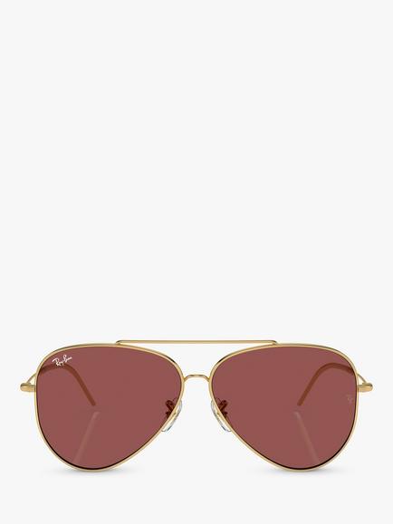 Ray-Ban RBR0101S Unisex Aviator Sunglasses, Gold - view 2, Gold