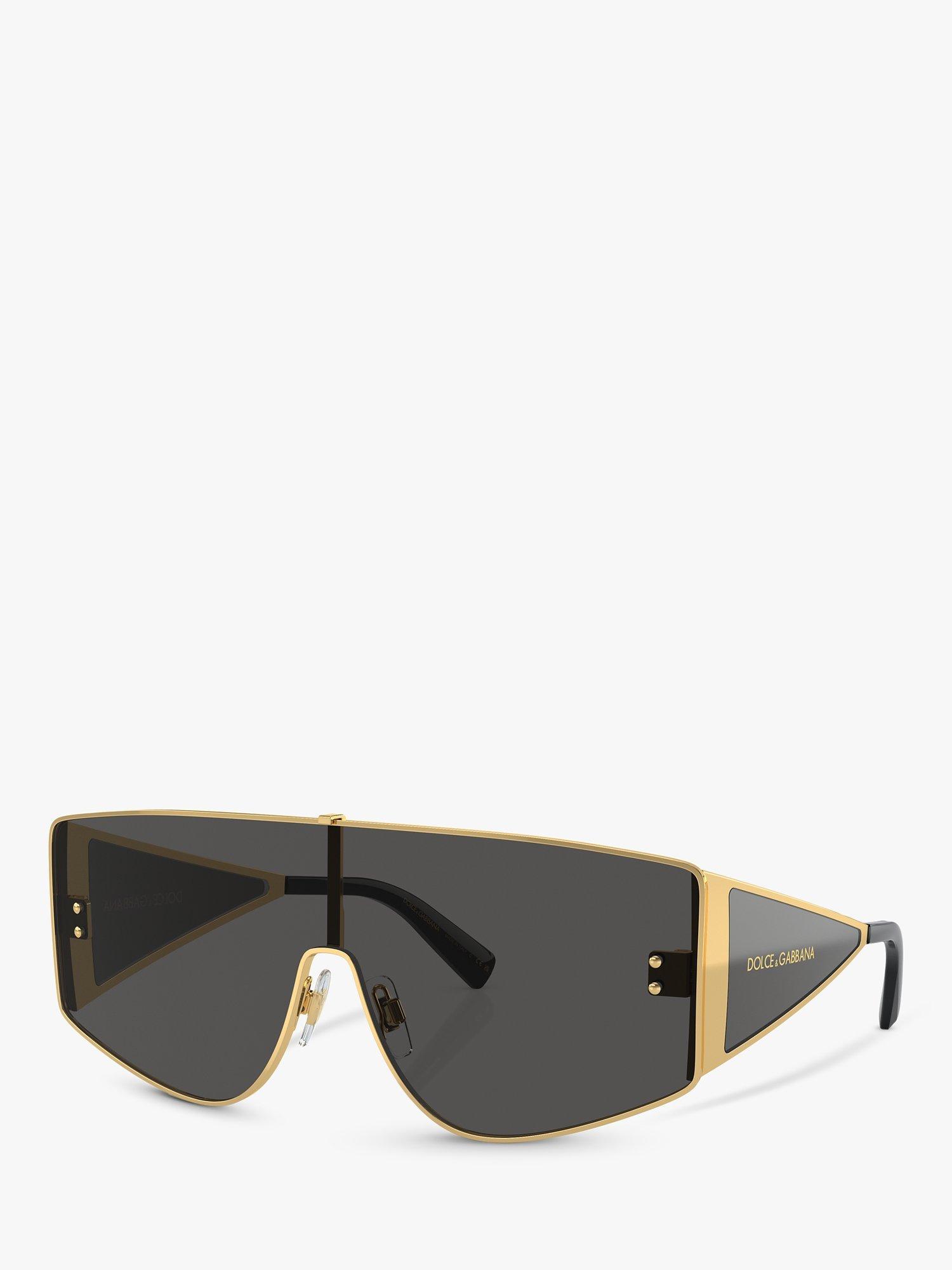 Product image 1 of 5, which shows Dolce & Gabbana DG2305 Men's Irregular Sunglasses, Gold/Black