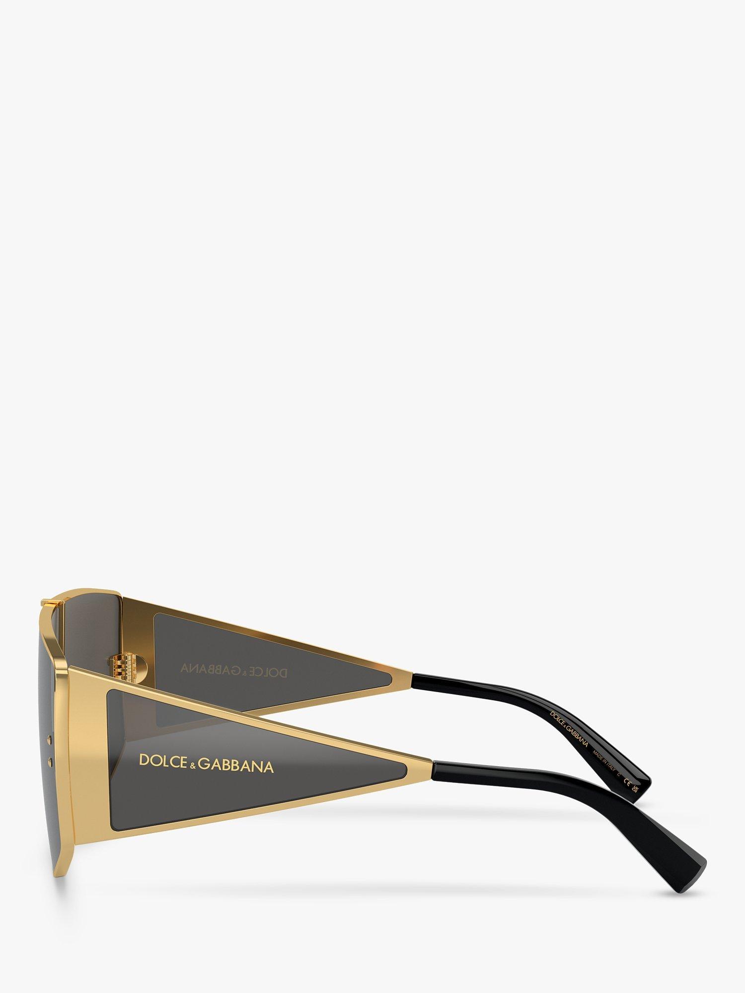 Product image 3 of 5, which shows Dolce & Gabbana DG2305 Men's Irregular Sunglasses, Gold/Black