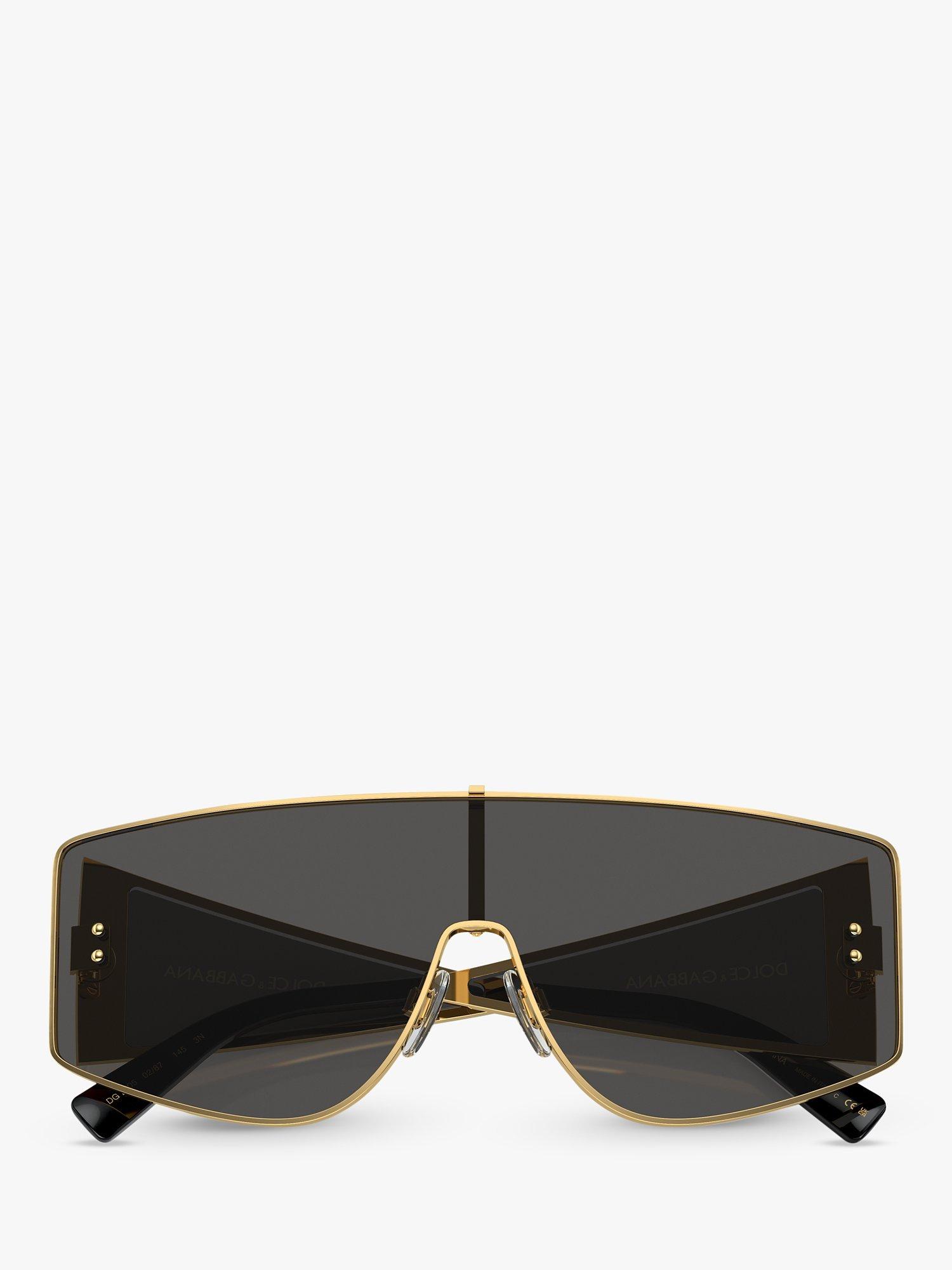 Product image 5 of 5, which shows Dolce & Gabbana DG2305 Men's Irregular Sunglasses, Gold/Black