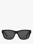 Celine CL40249U Men's Rectangular Sunglasses, Shiny Black/Grey