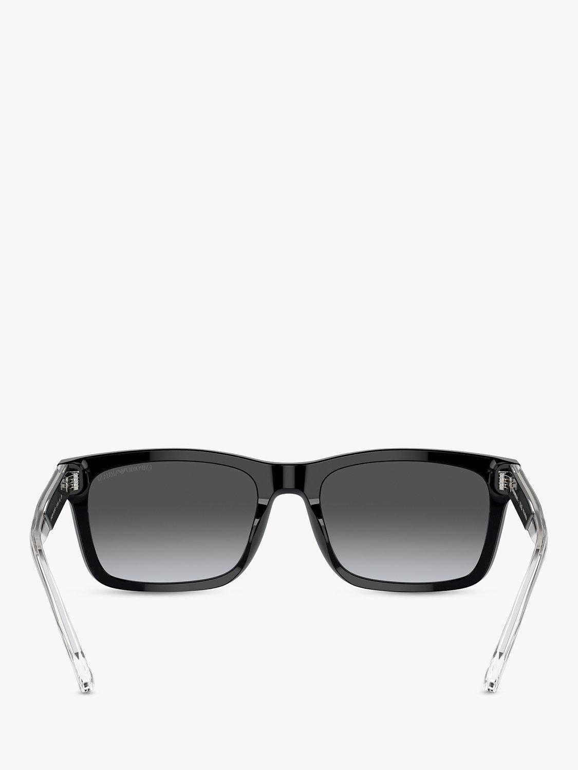 Product image 4 of 5, which shows Emporio Armani 0EA4224 Men's Polarised Rectangular Sunglasses, Black