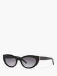 Yves Saint Laurent YS000478 Women's Oval Sunglasses, Black/Grey